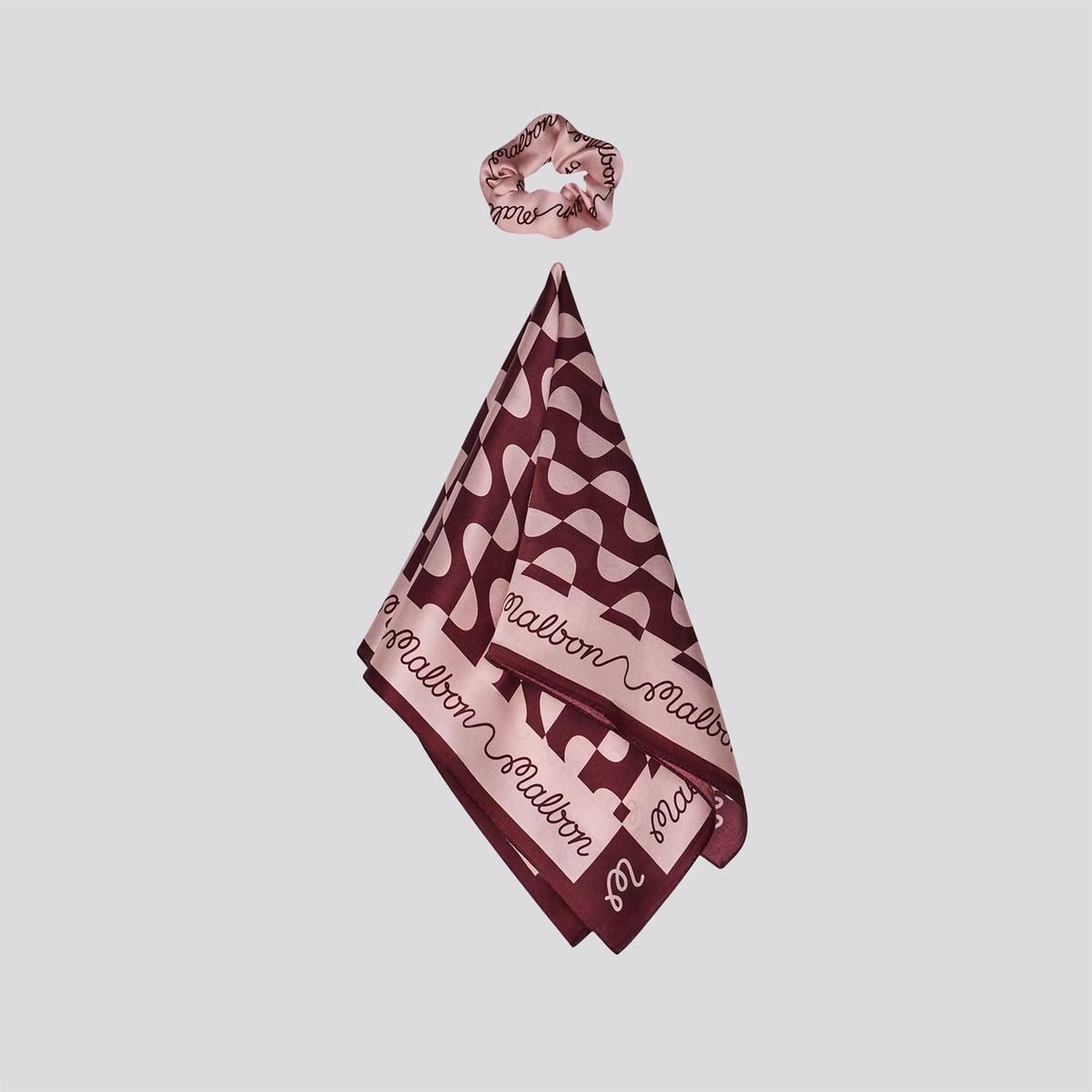 Womens Adanna Scrunchie Scarf Raspberry Truffle/Whisper White