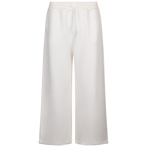 Womens Flora Knit Cropped Pants Soft White - SS25