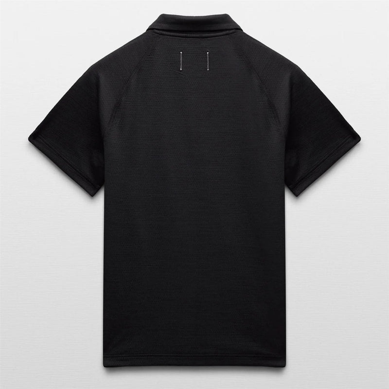 Solotex Mesh Tiebreak Polo Black