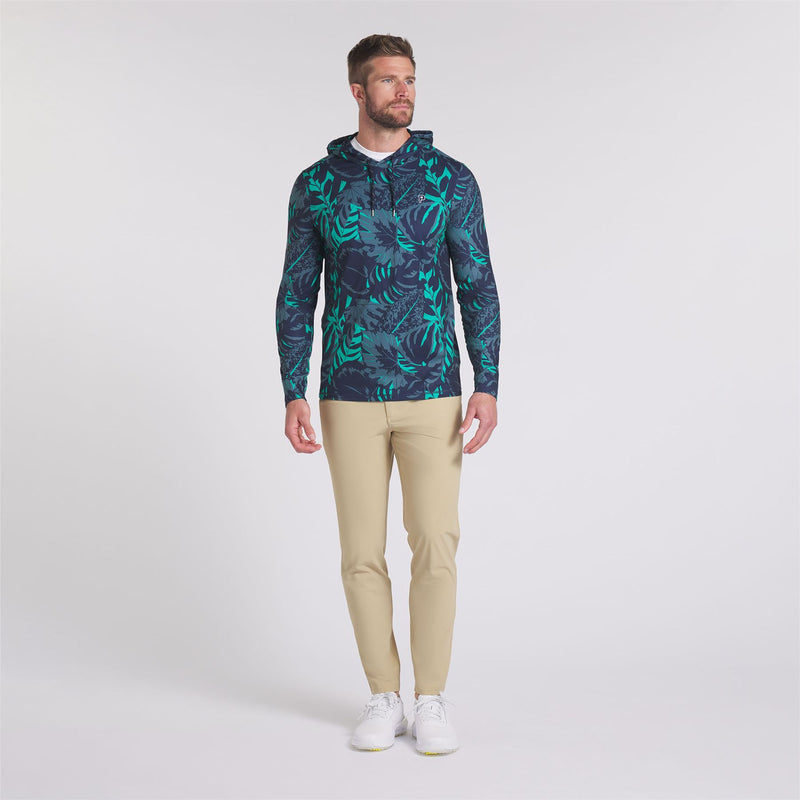 x PTC Palm Glitch Hoodie Deep Navy/Sparkling Green