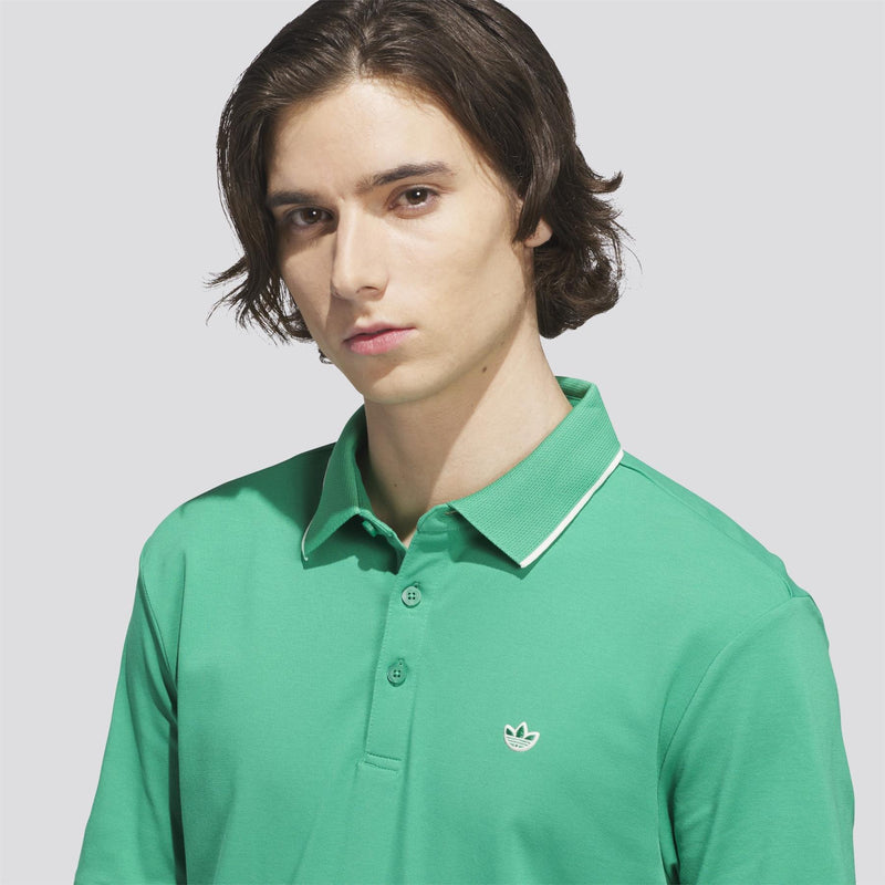 Originals Twistknit Trefoil Polo Court Green