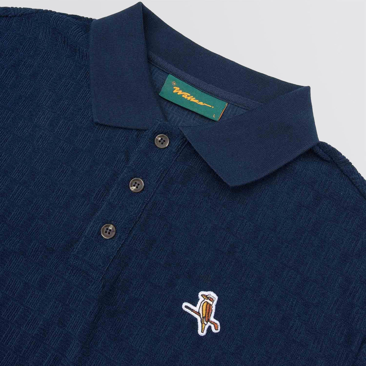 Kooka Jacquard Terry Polo Navy