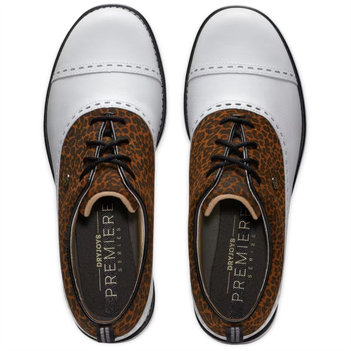 Womens Premiere Cap Toe DJ Golf Shoes White/Multi/White
