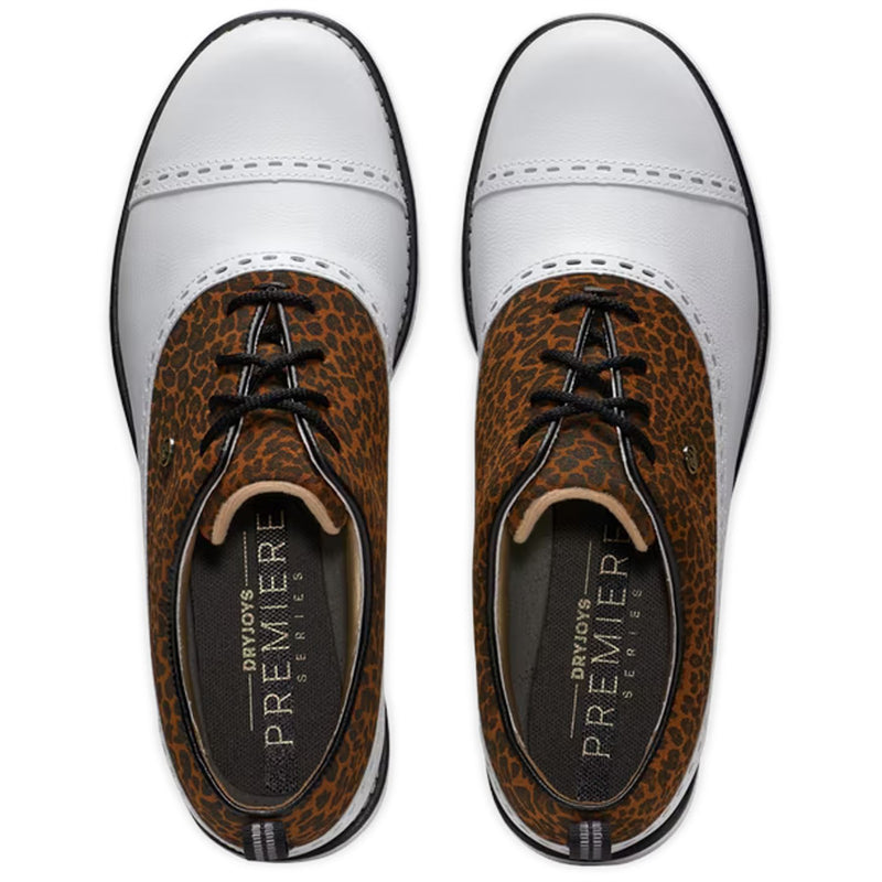 Womens Premiere Cap Toe DJ Golf Shoes White/Multi/White