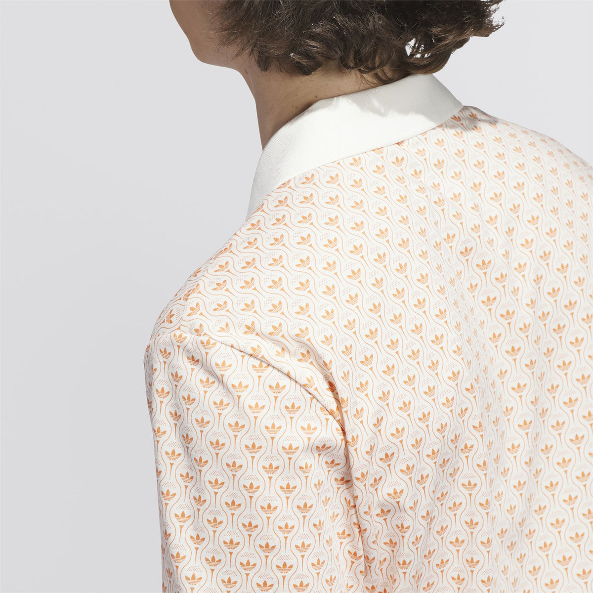 Originals All Over Trefoil Polo Chalk White/Dusky Orange