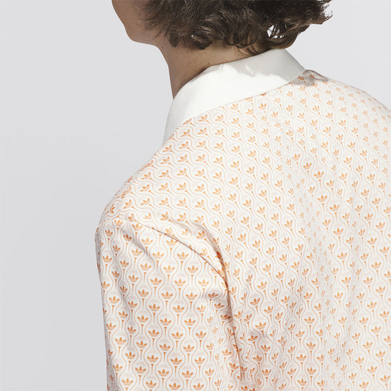 Originals All Over Trefoil Polo Chalk White/Dusky Orange