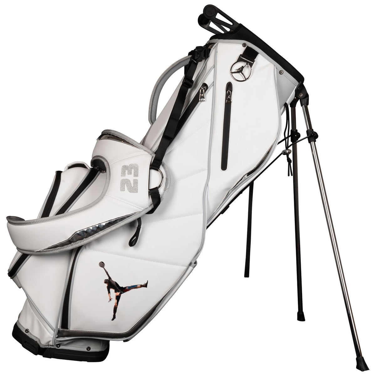 Jordan Fadeaway Chrome Golf Bag White/Wolf Gray/Metallic Silver