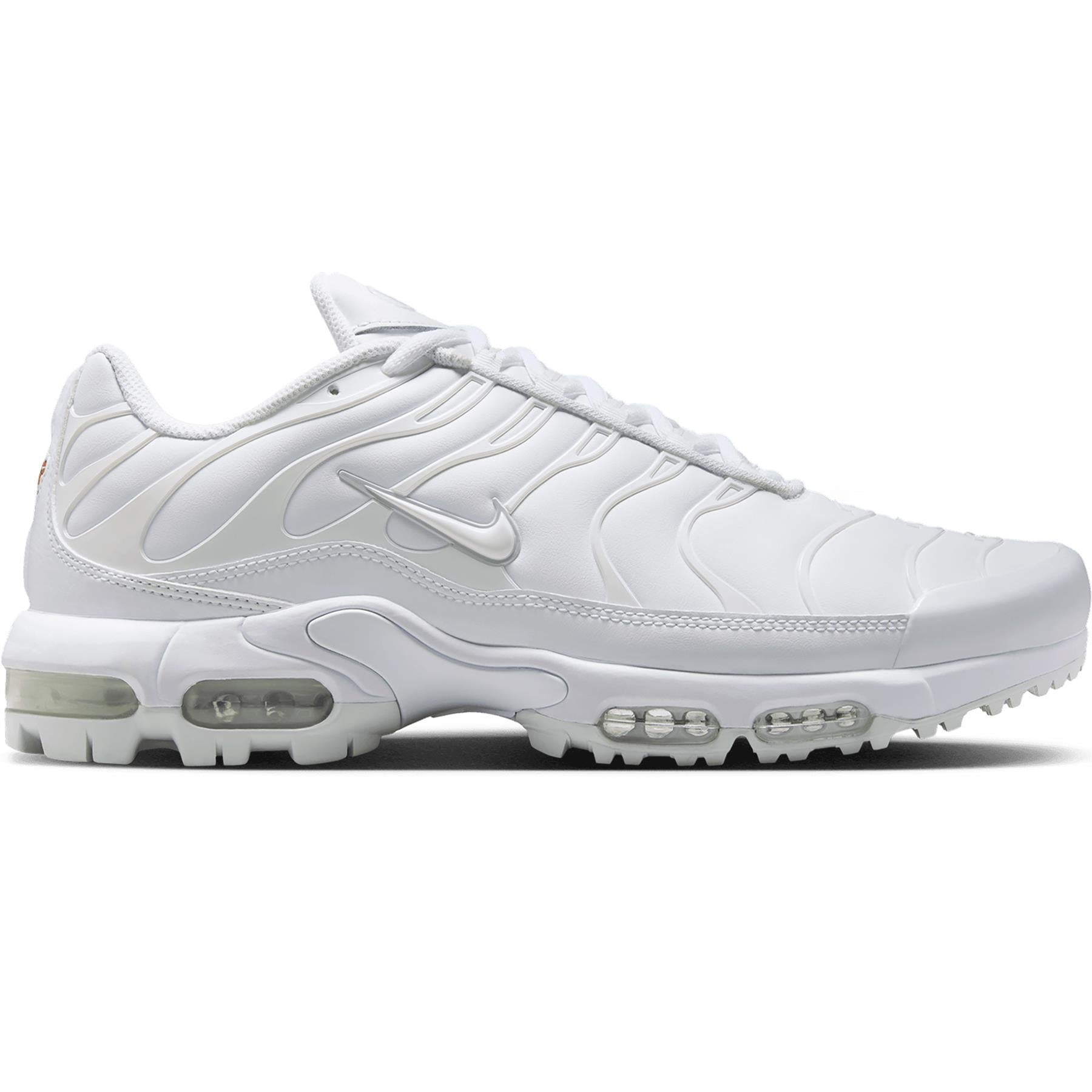 Air Max Plus Golf Shoes White/Pure Platinum/Gold/Salsa Red