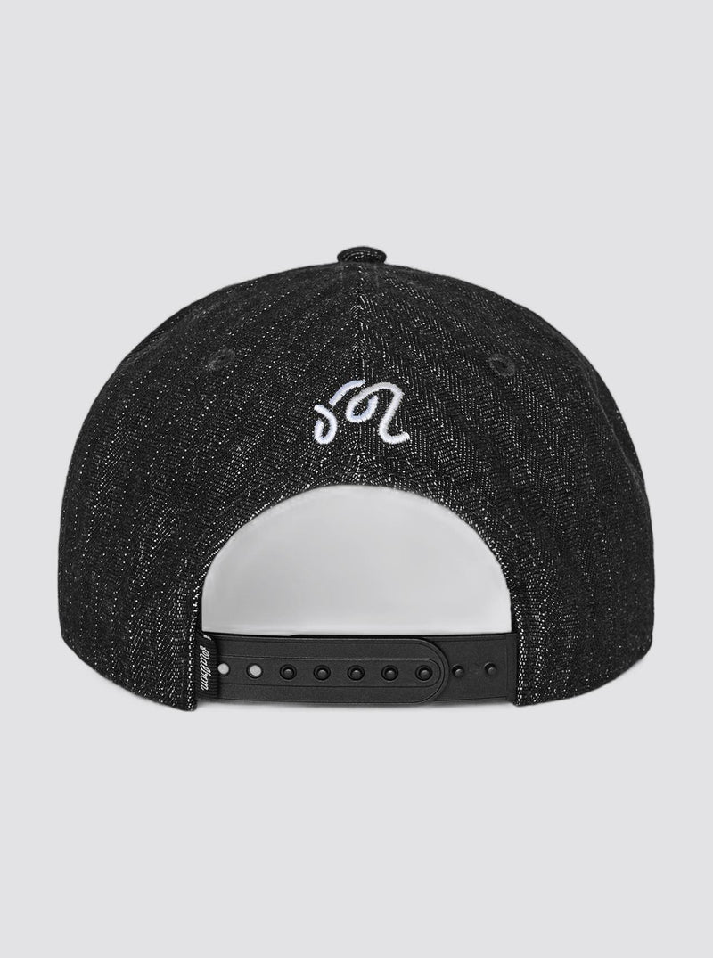 Foreman Snapback Black Stone Washed Denim