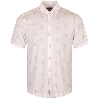 Printed Astoria Polo White/Heather Quills - SS24