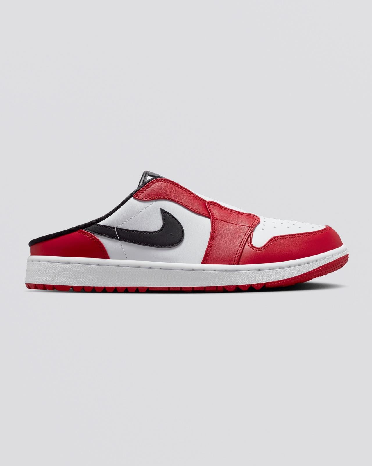 Air Jordan 1 Mule Spikeless Shoes White/Black/Varsity Red