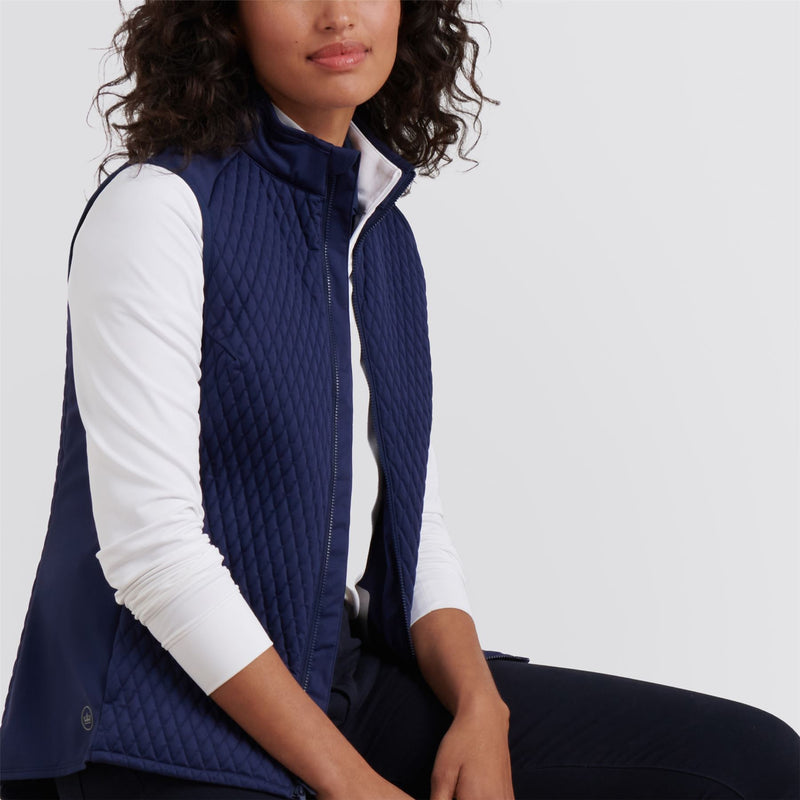 Womens Fuse Mini Diamond Quilt Vest Navy
