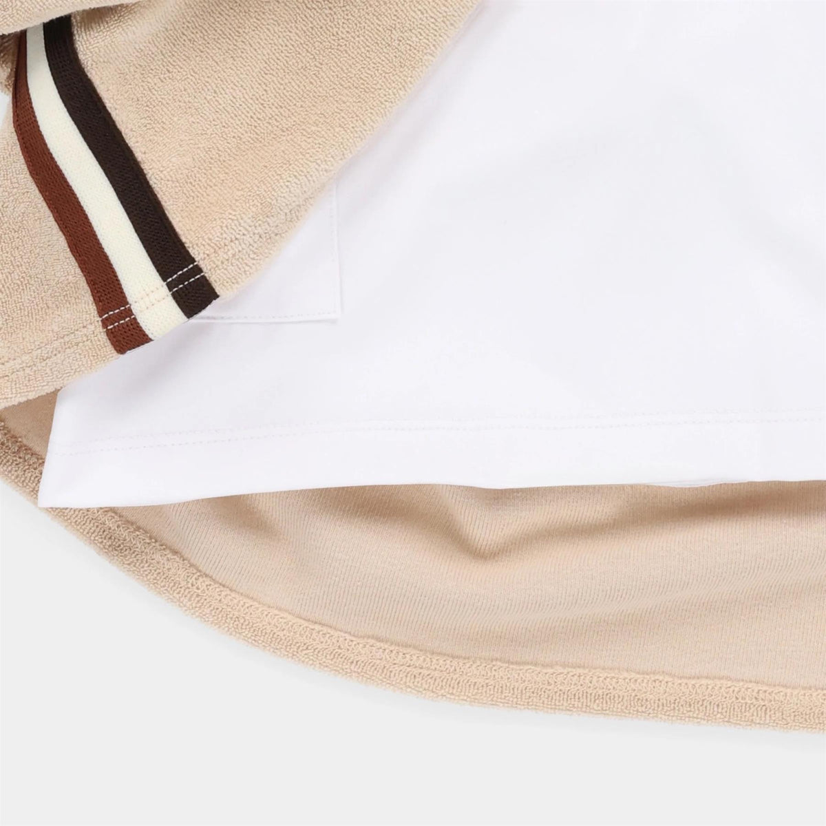 Womens Terry Ribbon Skirt Tan/Coffee