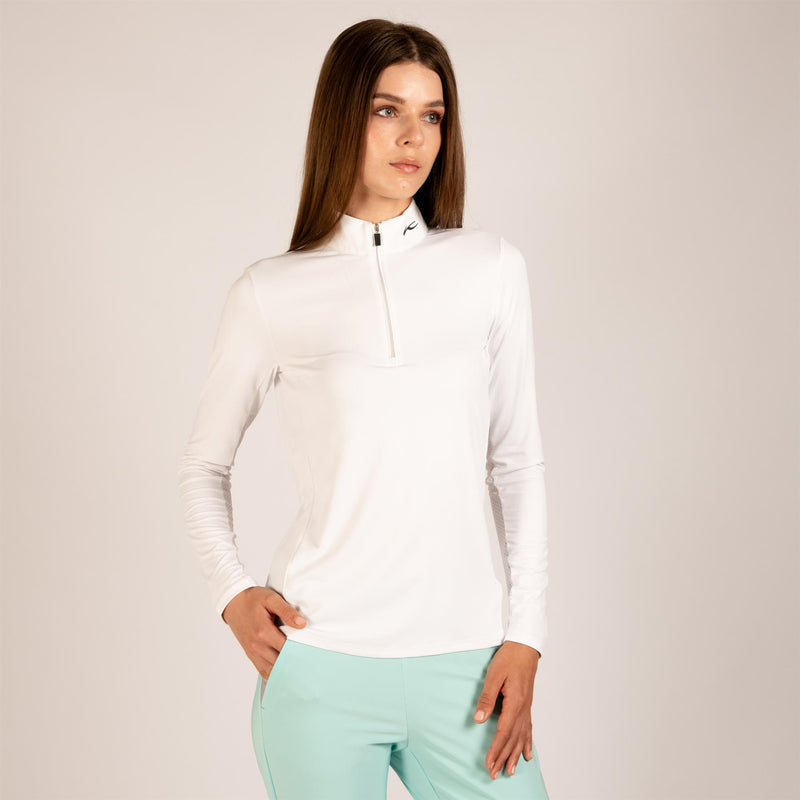 Womens Sunshine Sport Half Zip Mid Layer White