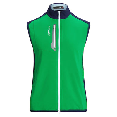 Paneled Stretch Terry Vest French Navy/Cruise Green - SS23