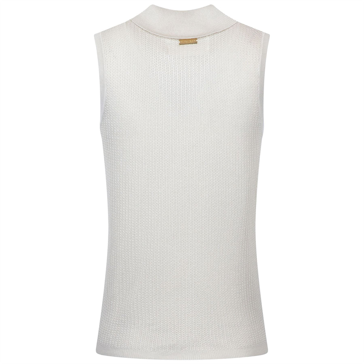 Womens Crochet Sleeveless Top Silver Birch