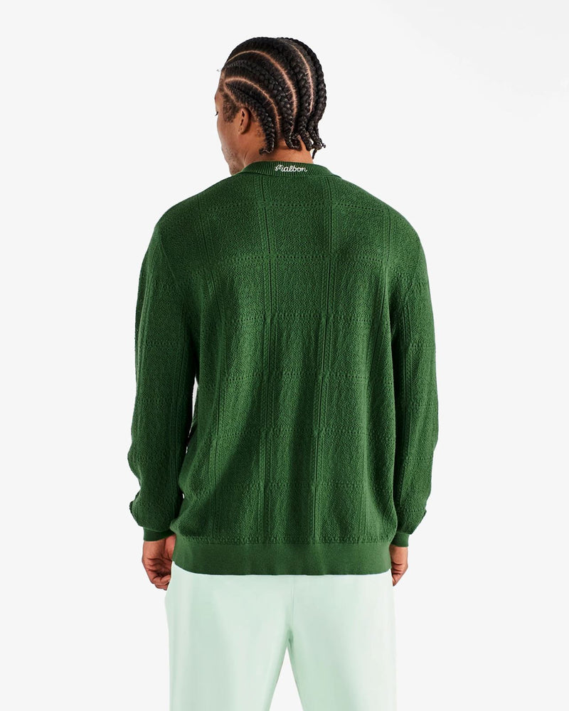 Resort Crochet Cardigan Garden Green