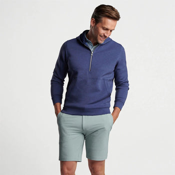 BRIEFING GOLF MS HALF ZIP HOODIE（BLUE／M） Peter Millar Forge Performance Quarter Zip Golf Pullover