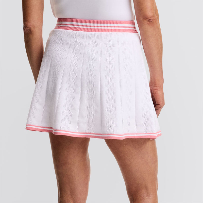 Womens Pamela Pointelle Knitted Skirt White