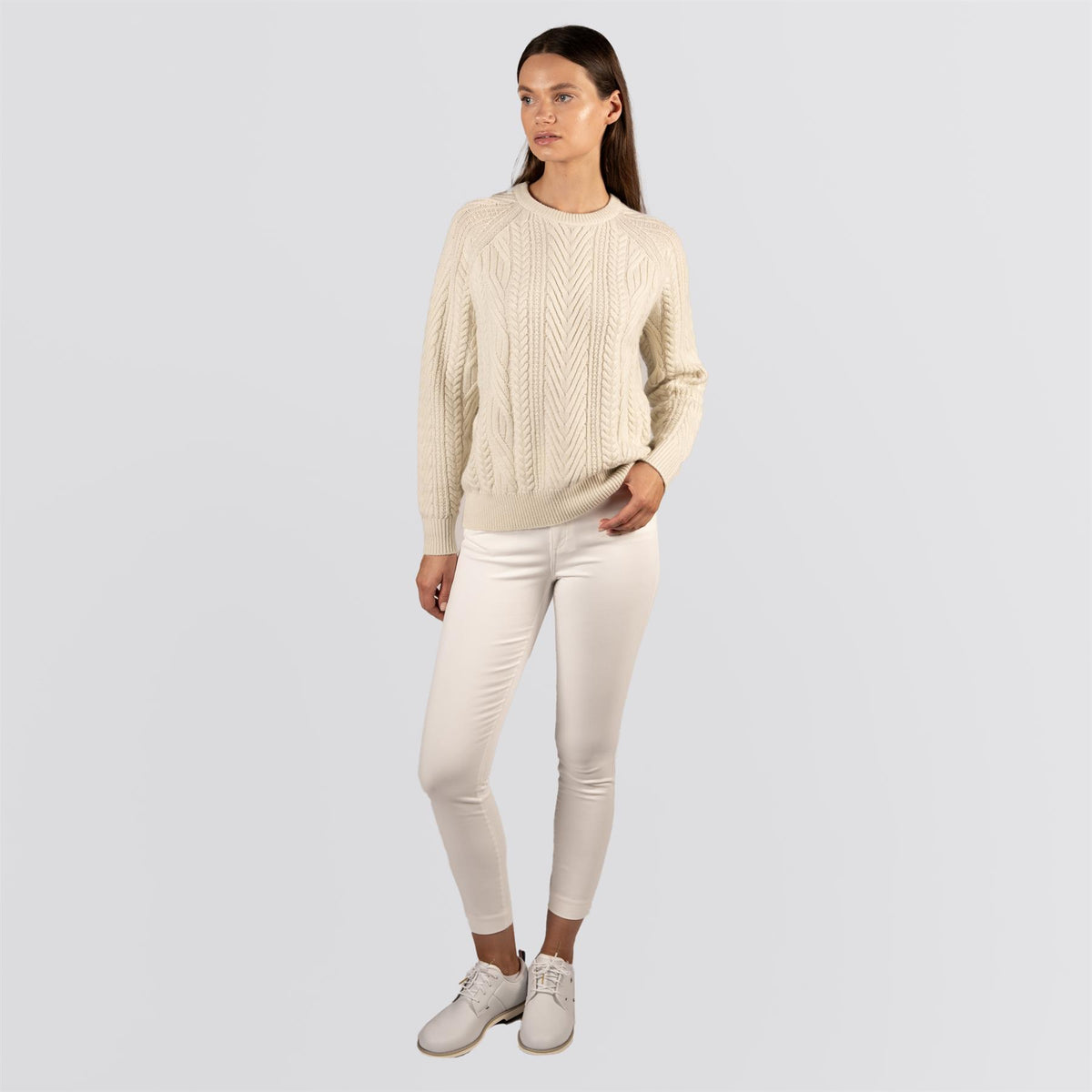 Womens Karlie Stretch Sateen High Rise Pants White