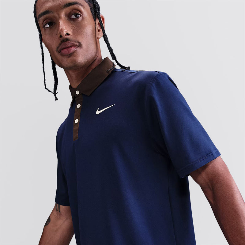 Dri-FIT Tour Contrast Polo Blue Void/Baroque Brown/Pale Ivory