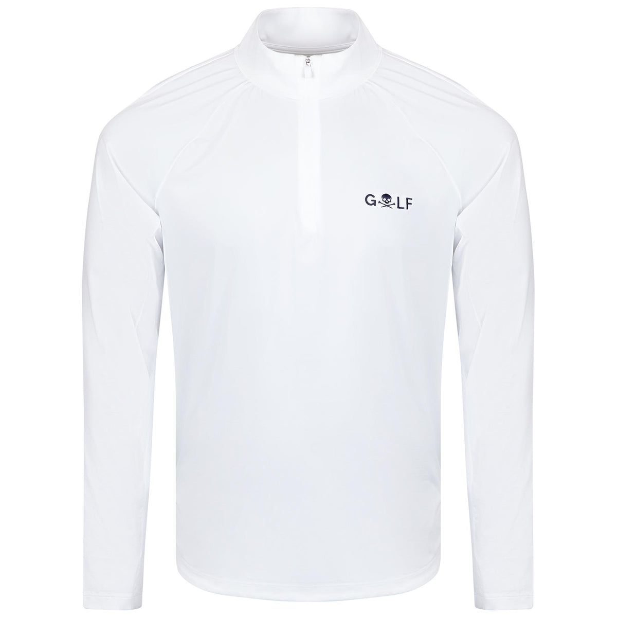 S&T Golf Logo Italian Tech Melange Raglan Quarter Zip Pullover Snow