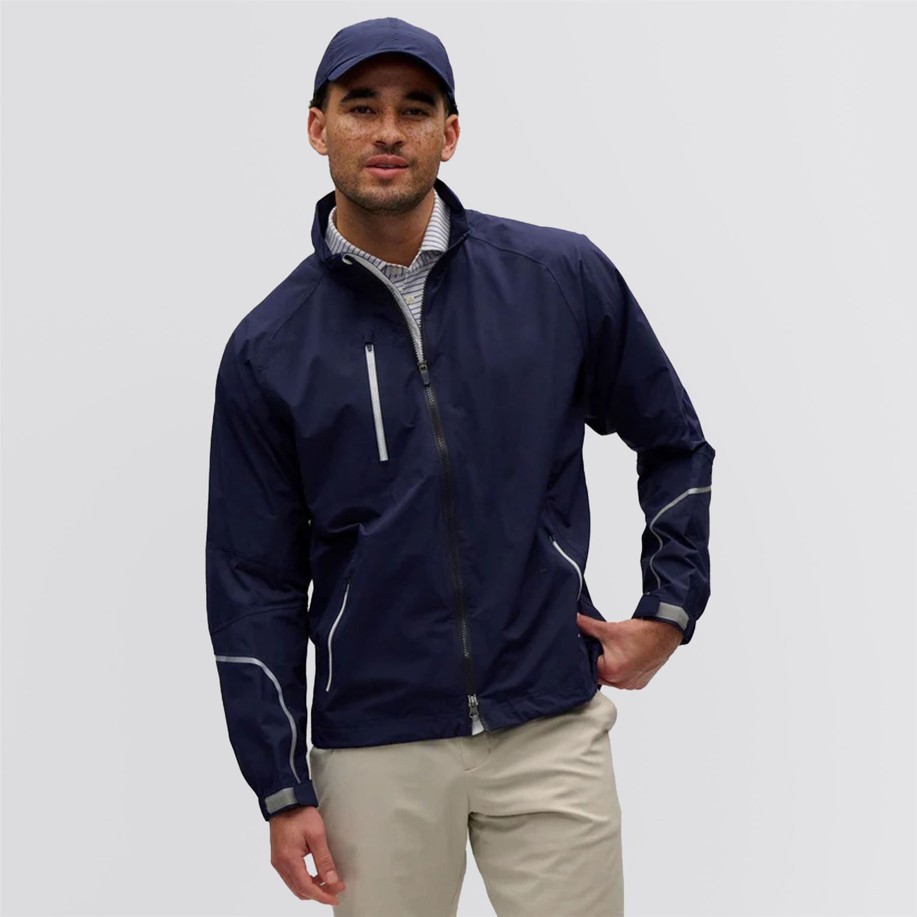 Power Torque Full Zip Jacket Navy/Metallic Silver