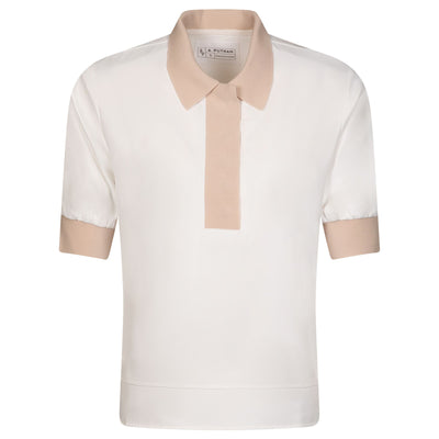 Womens Polo Bright White/Bisque - SS24
