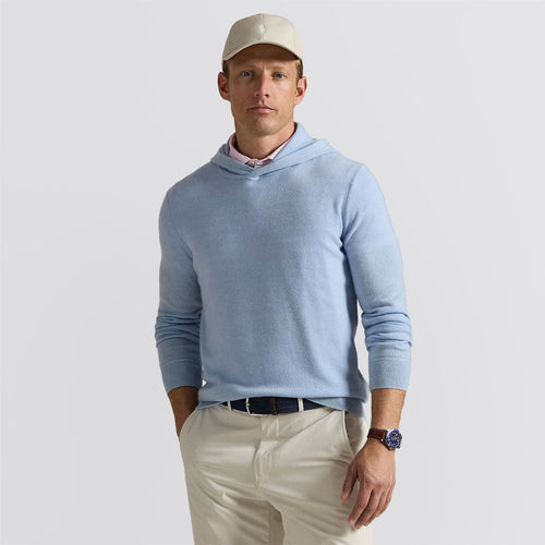 RLX Washable Cashmere Hoodie Office Blue