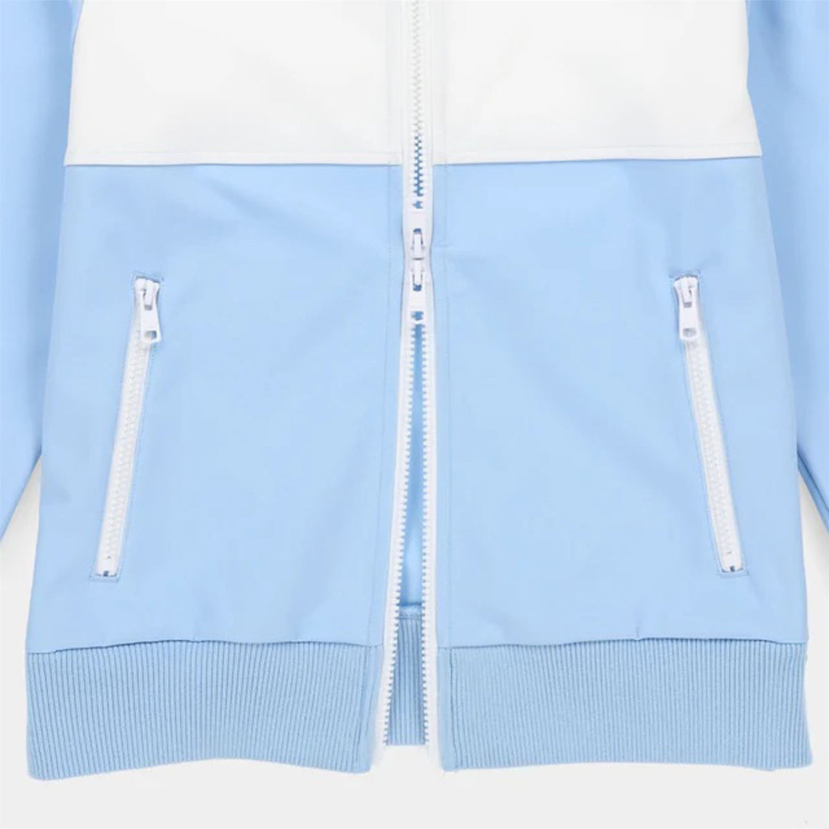 Womens Warm Up Jacket Powder Blue/White
