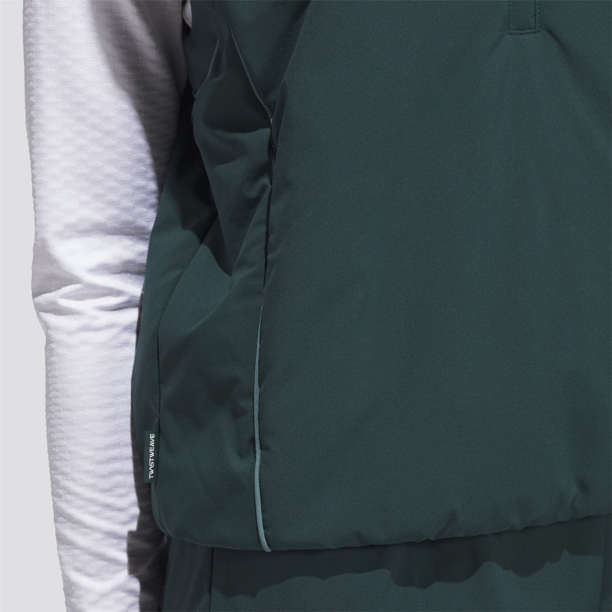 Womens Beyond The Course Twistweave Loose Fit Quarter Zip Vest Aurora Ivy