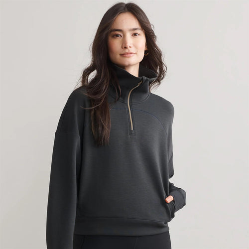 DreamGlow Quarter Zip Sweat Top Black