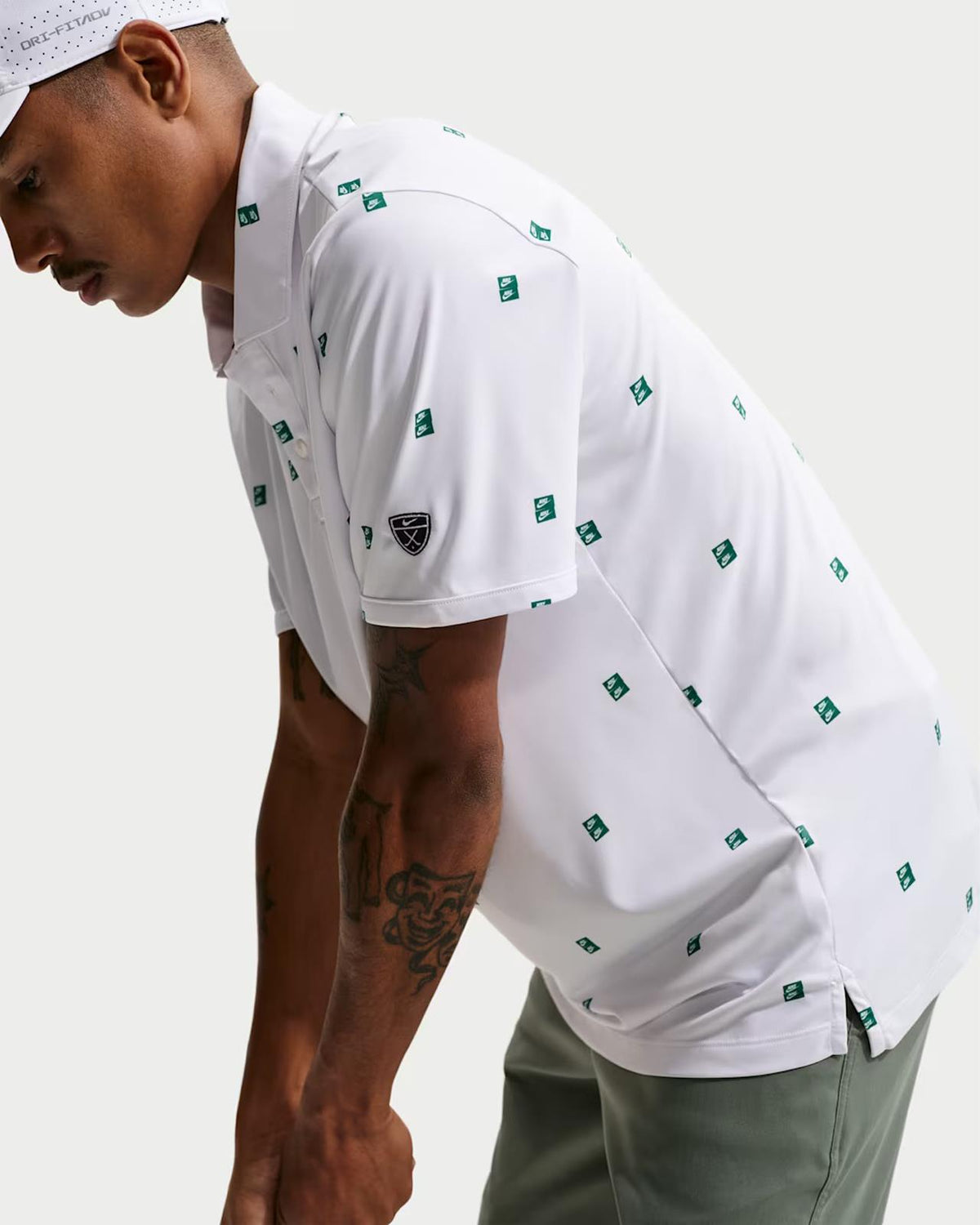 Dri-FIT Par 5 Icon Stack Print Polo White/Malachite