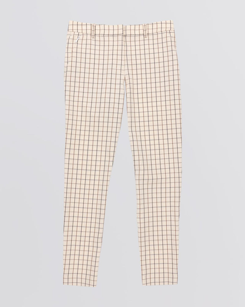 Womens Retro Check Sport Pant Cream Check