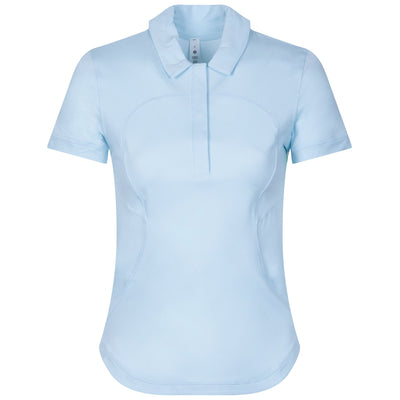 x TRENDYGOLF Womens Quick-Drying Short Sleeve Polo Powder Blue - SS23