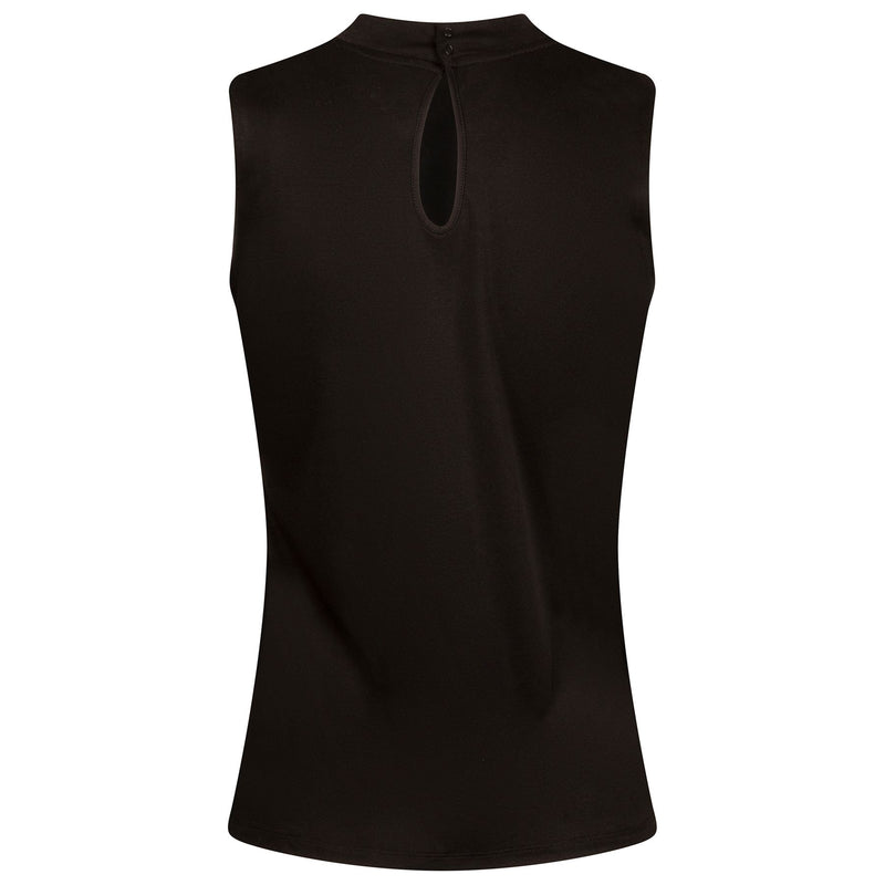 Womens Sleeveless Keyhole Top Black