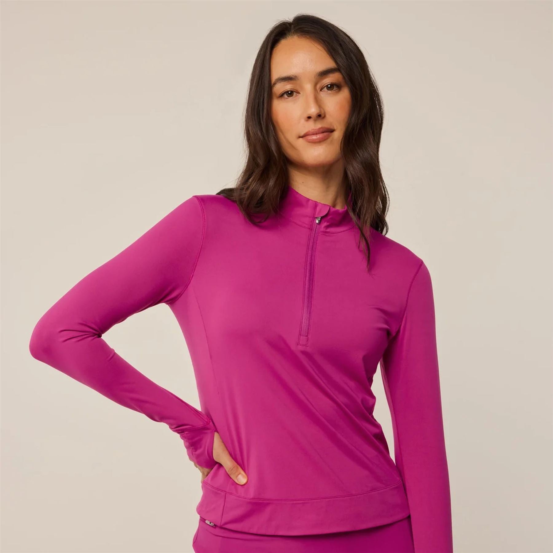 Womens Halley II Quarter Zip Lychee