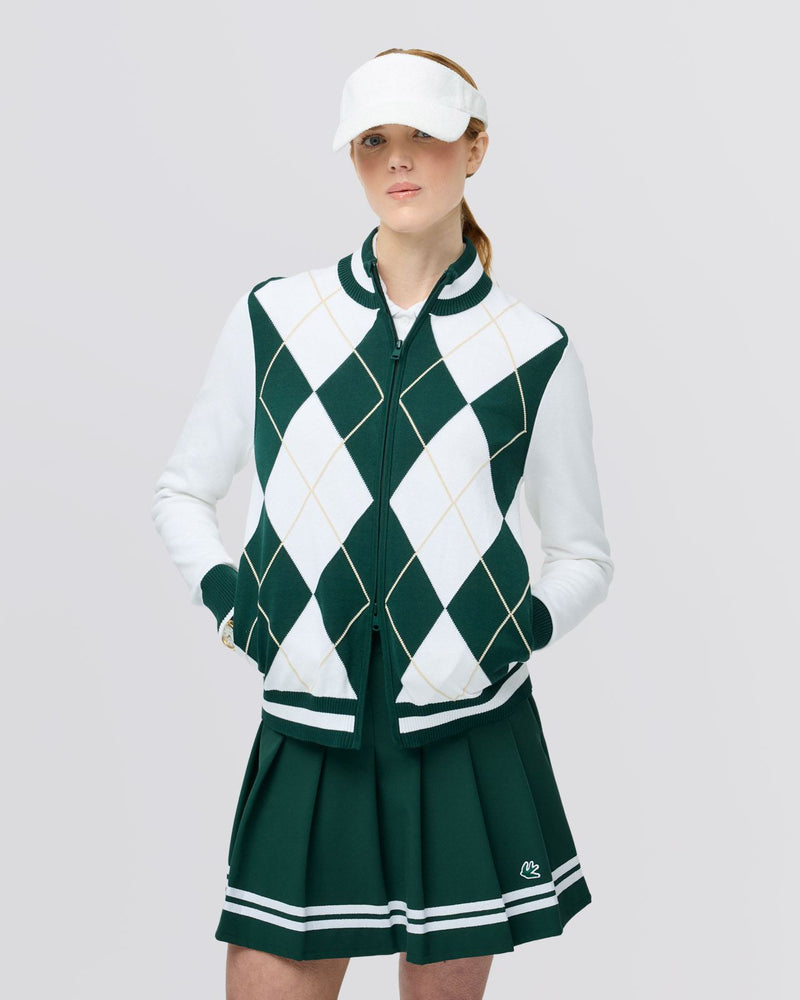 Womens Argule Full Zip Sweater