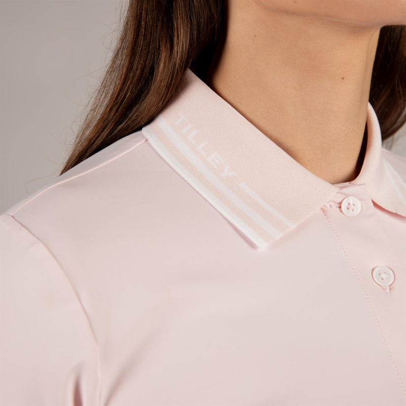 Womens LS Polo Pink