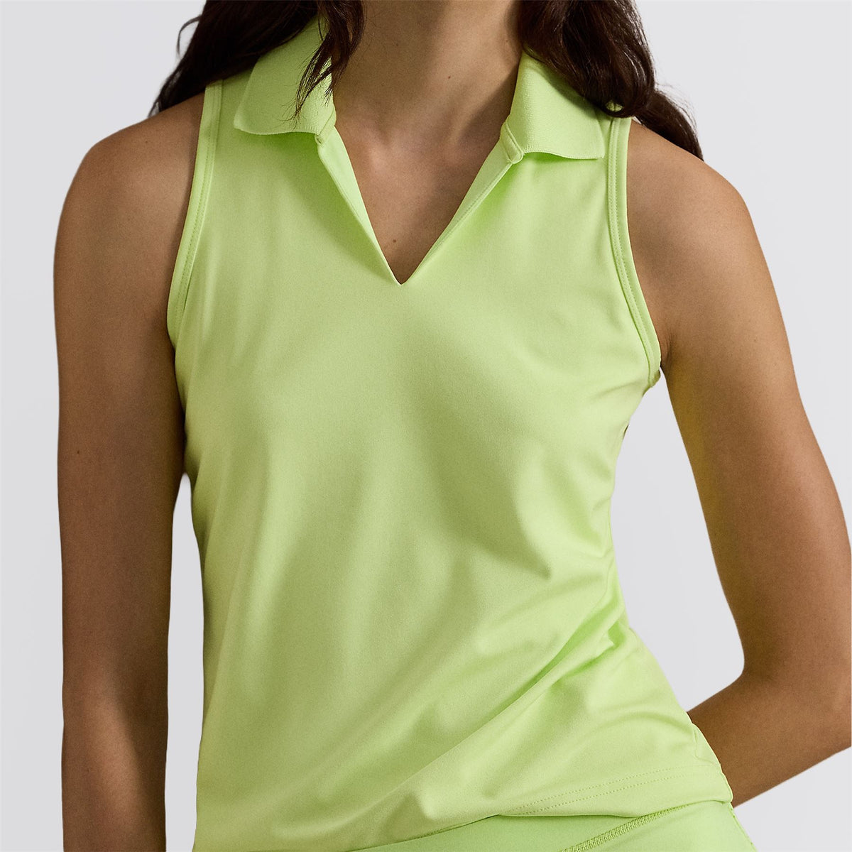 RLX Womens Poly Interlock Polo Light Lime