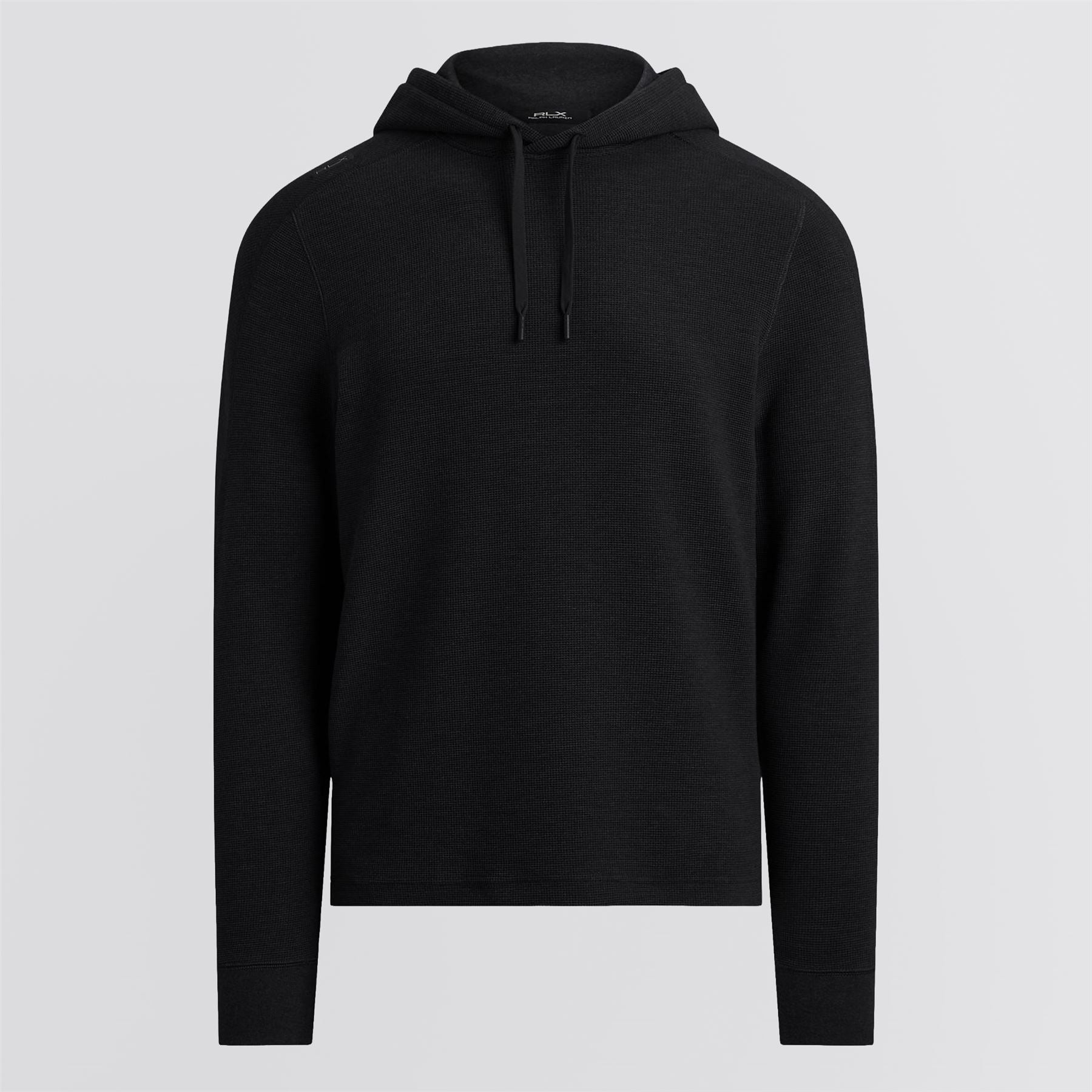 Ralph Lauren RLX Performance Tech Waffle Knit Hoodie Polo Black
