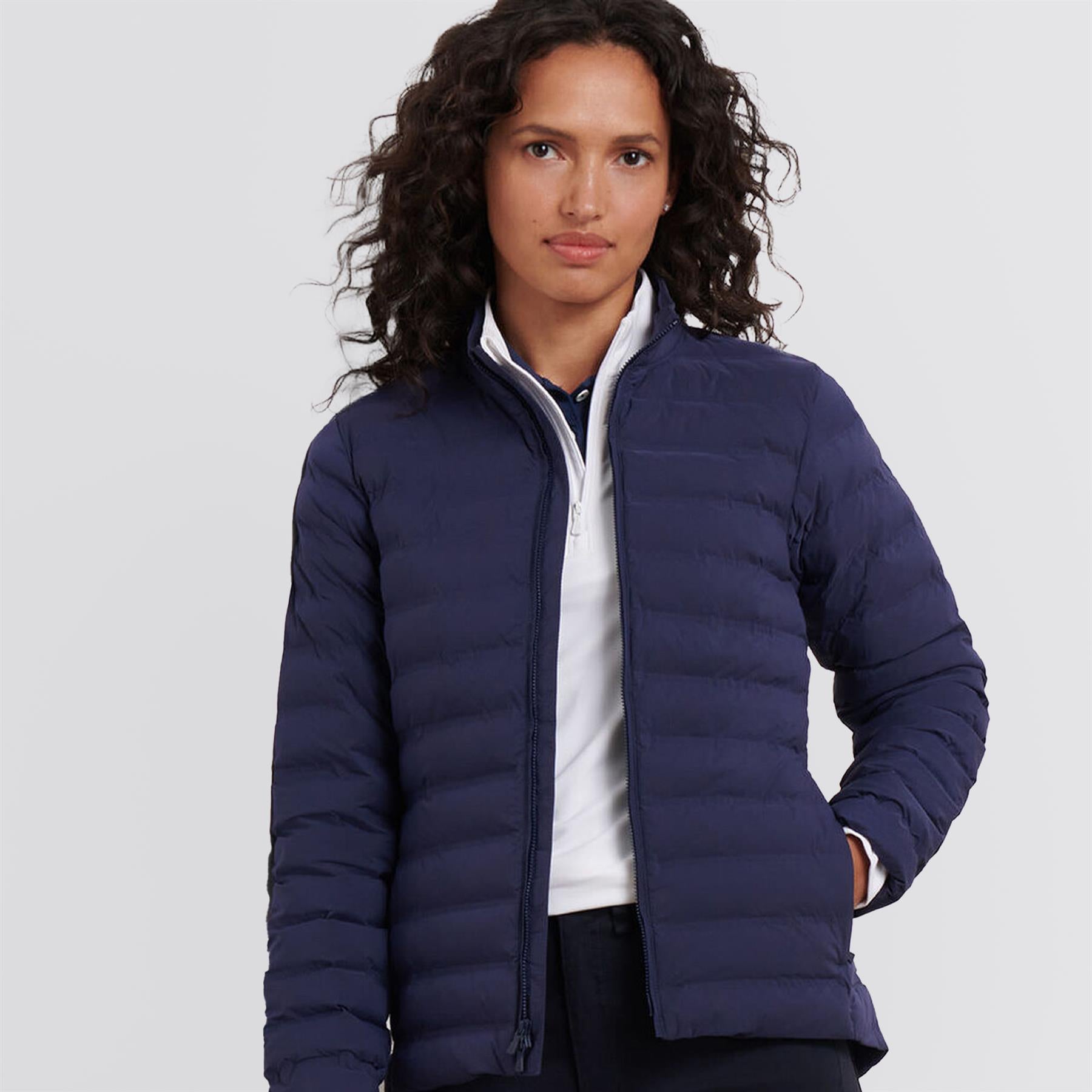 Womens Peak Stretch Insulated Jacket Navy