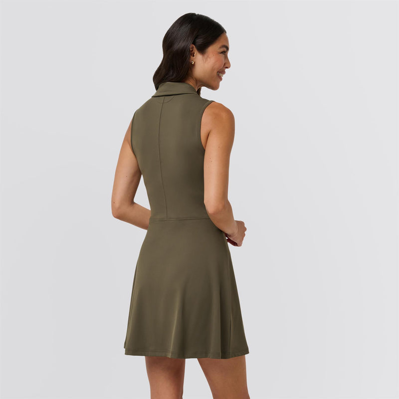 Womens Moveknit SL Zip Dress 2.0 Grape Leaf