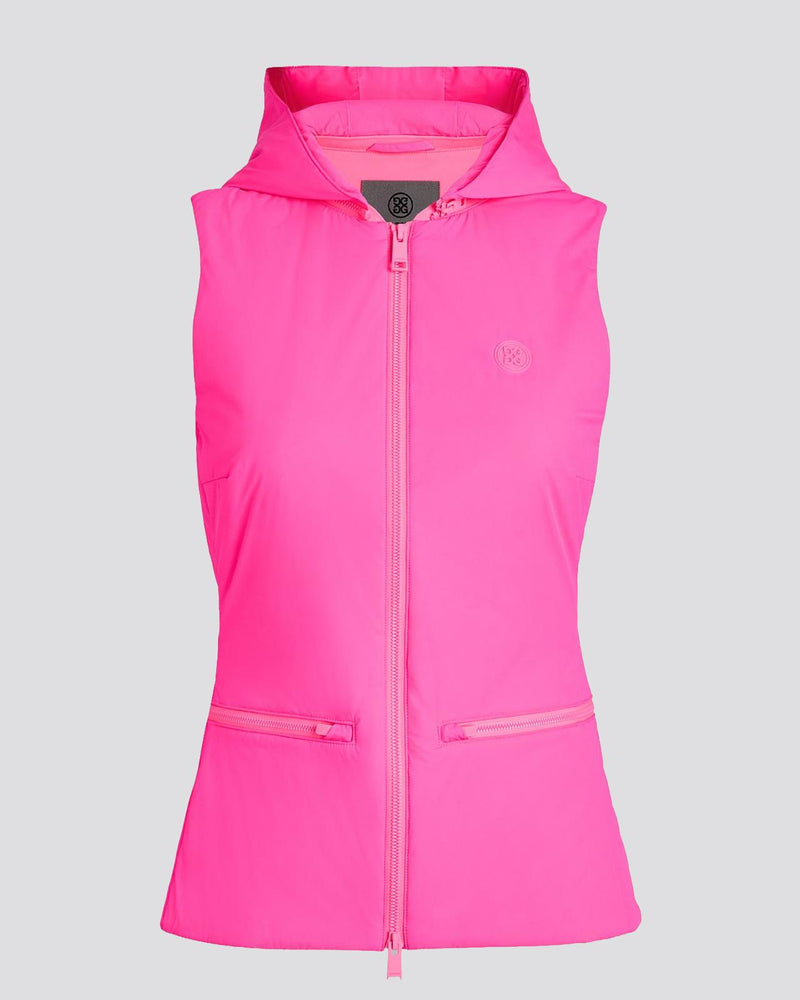 The Whit Hooded Stretch Vest Knockout Pink