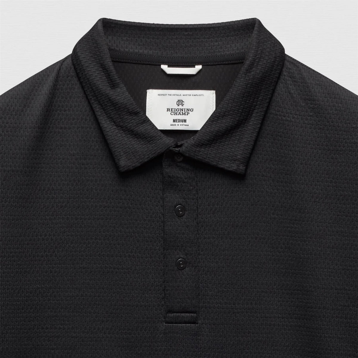 Solotex Mesh Tiebreak Polo Black