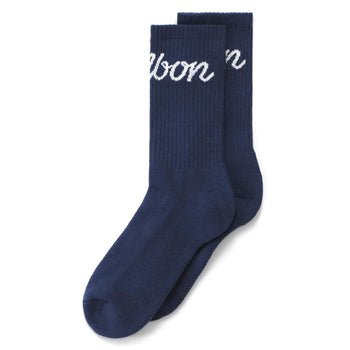 Malbon Golf Bon Script Sock Navy | TRENDYGOLFUSA.COM