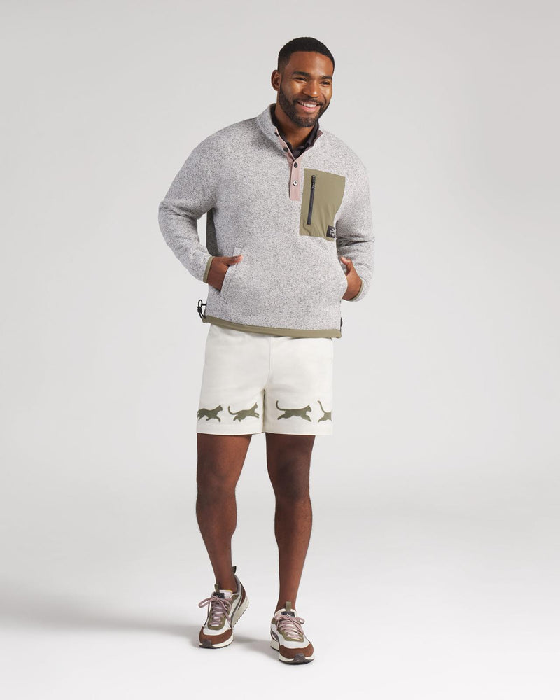 x GGNC Quarter Zip Warm White Heather