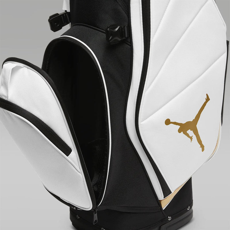 Jordan Fade Away Golf Bag White/Black/Metallic Gold