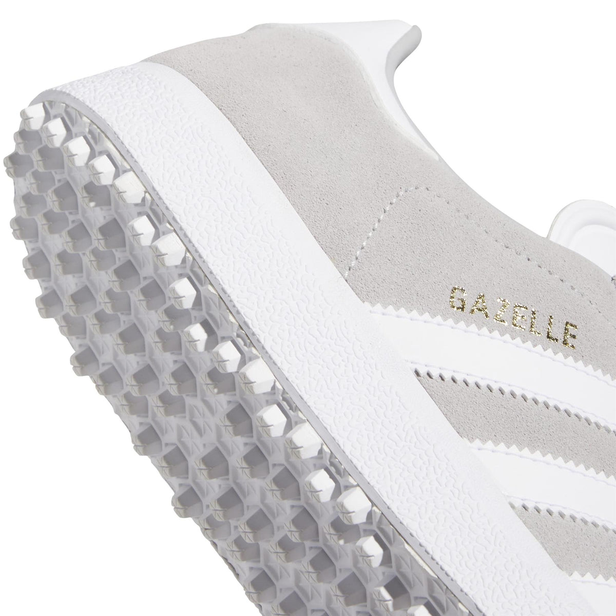 Gazelle Spikeless Golf Shoes Gray/White/Gold