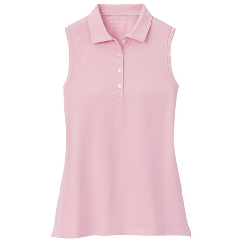 Womens Sleeveless Banded Button Polo Palmer Pink - 2024